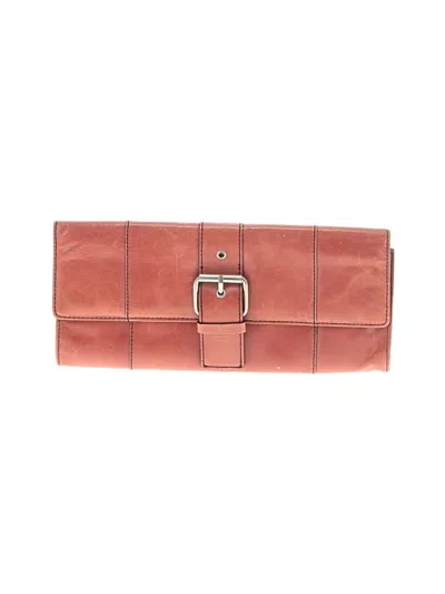 Pre-owned Kenneth Cole New York Leather Clutch In Tan