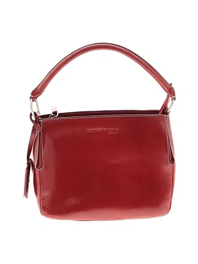 Pre-owned Kenneth Cole New York Leather Satchel In Red