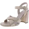 Kenneth Cole New York Lessia Womens Leather Criss-cross Slingback Heels