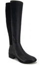 Kenneth Cole New York Levon Boot Wc Womens Leather Wide Calf Knee-high Boots In Black