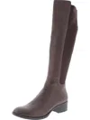 Kenneth Cole New York Levon Womens Leather Knee-high Riding Boots In Gold