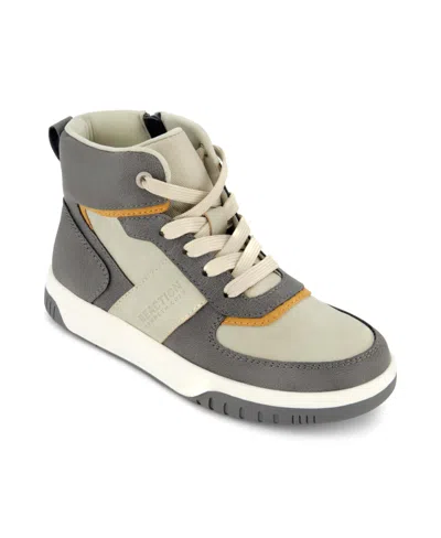 Kenneth Cole New York Little And Big Boys Cyril Amir High Top Sneakers In Grey