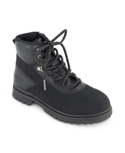 Kenneth Cole New York Little And Big Boys Isaac Gabriel Lace Up Boots In Black