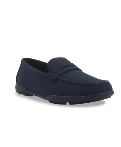Kenneth Cole New York Kids' Little And Big Boys Jason Penny Slip On Loafers In Navy