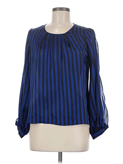 Pre-owned Kenneth Cole New York Long Sleeve Blouse In Blue