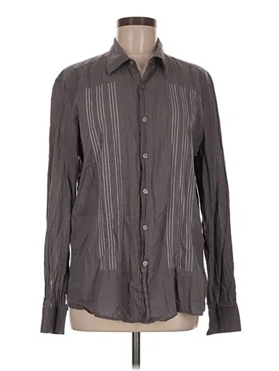 Pre-owned Kenneth Cole New York Long Sleeve Blouse In Gray