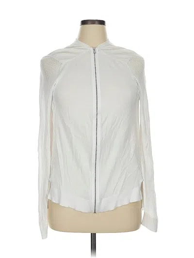 Pre-owned Kenneth Cole New York Long Sleeve Blouse In White