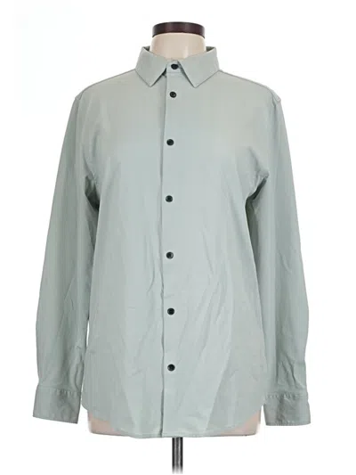 Pre-owned Kenneth Cole New York Long Sleeve Button Down Shirt In Gray