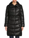 Kenneth Cole New York Longline Puffer Jacket In Black