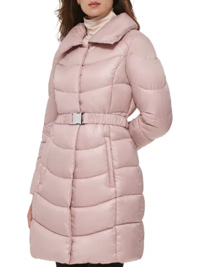 Kenneth Cole New York Longline Puffer Jacket In Blush