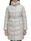 Kenneth Cole New York Longline Puffer Jacket In Silver