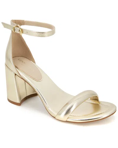 Kenneth Cole New York Women's Luisa Block Heel Sandals In Champagne Polyurethane