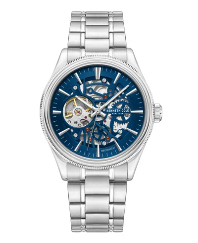 Kenneth Cole New York Mechanical Silver Stainless Steel Watch 42mm