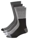 Kenneth Cole New York Men's 4-pack Assorted Crew Socks In Black Multi