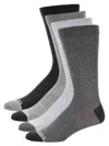 Kenneth Cole New York Men's 4-pack Assorted Crew Socks In Grey