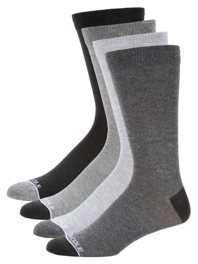 Kenneth Cole New York Men's 4-pack Assorted Crew Socks In Grey