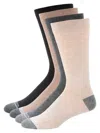 Kenneth Cole New York Men's 4-pack Assorted Crew Socks In Oatmeal