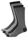 Kenneth Cole New York Men's 4-pack Ribbed Logo Crew Socks In Navy Multi