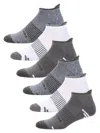 Kenneth Cole New York Men's 6-pack Logo Ankle Socks In Grey Twist