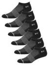 Kenneth Cole New York Men's 6-pack Striped Ankle Socks In Black