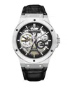Kenneth Cole New York Men's Automatic Black Genuine Leather Watch 43mm In Black