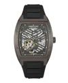 Kenneth Cole New York Men's Automatic Black Silicone Watch 40mm In Black