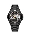 Kenneth Cole New York Men's Automatic Black Stainless Steel Watch 43mm In Black