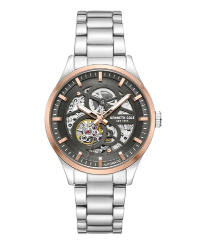 Kenneth Cole New York Men's Automatic Silver Stainless Steel Watch 42mm