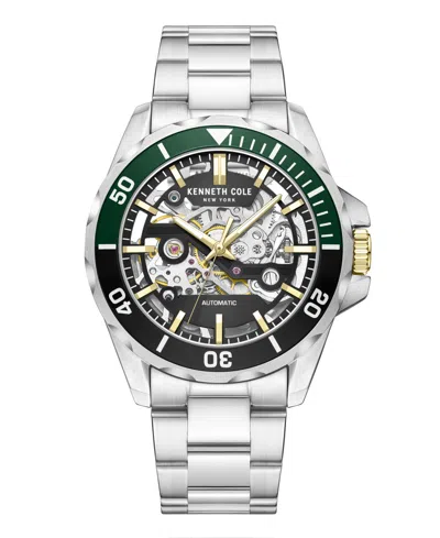 Kenneth Cole New York Men's Automatic Silver Stainless Steel Watch 43mm