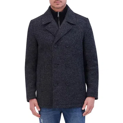 Kenneth Cole New York Mens Heathered Wool Overcoat In Pink