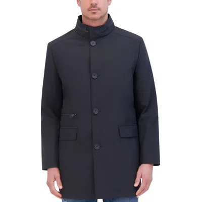 Kenneth Cole New York Mens Water Resistant Polyester Soft Shell Jacket In Black