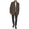 Kenneth Cole New York Mens Wool Blend Cold Weather Pea Coat In Brown
