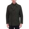 Kenneth Cole New York Mens Wool Blend Cold Weather Pea Coat In Green