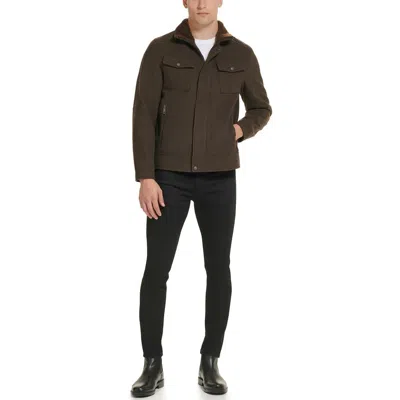Kenneth Cole New York Mens Wool Blend Cold Weather Trucker Jacket In Multi