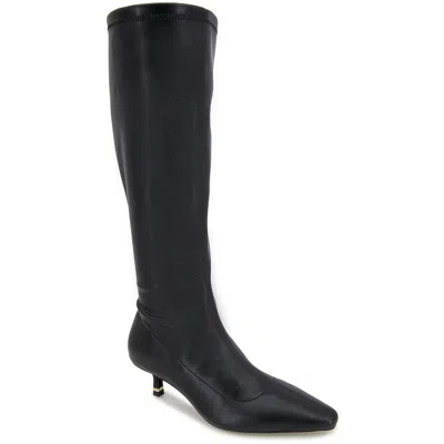 Kenneth Cole New York Meridith Womens Zipper Manmade Knee-high Boots In Black