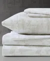 Kenneth Cole New York Microfiber 4 Piece Sheet Set, Twin In Linen Landmarks