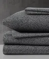 Kenneth Cole New York Microfiber 6 Piece Sheet Set, Queen In Soft Black Flowers
