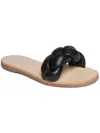 Kenneth Cole New York Nellie Braid Womens Braided Leather Slide Sandals In Black
