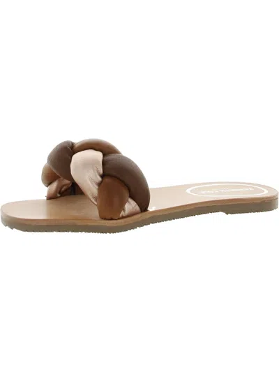 Kenneth Cole New York Nellie Braid Womens Braided Leather Slide Sandals In Multi