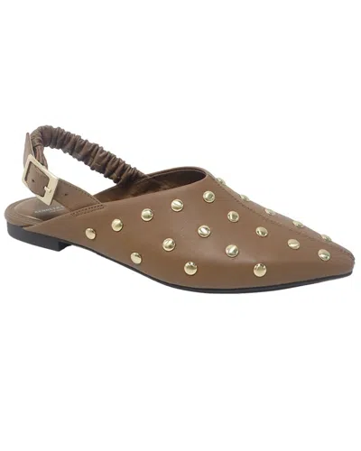 Kenneth Cole New York Nicola Leather Flat In Brown