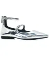 Kenneth Cole New York Nolita Flat In Silver
