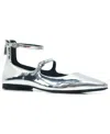 Kenneth Cole New York Nolita Snip Toe Ballet Flat In Silver Specchio