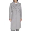 Kenneth Cole New York Notch Lapel Military Coat In Gray