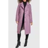 Kenneth Cole New York Notch Lapel Military Coat In Mauve