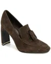 Kenneth Cole New York Nova Womens Tassel Man Made Block Heels In Brown