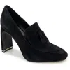 Kenneth Cole New York Nova Womens Tassel Man Made Block Heels In Black