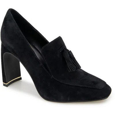 Kenneth Cole New York Nova Womens Tassel Man Made Block Heels In Black