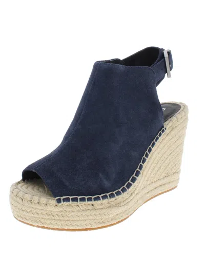 Kenneth Cole New York Olivia Womens Espadrille Wedge Sandals In Blue