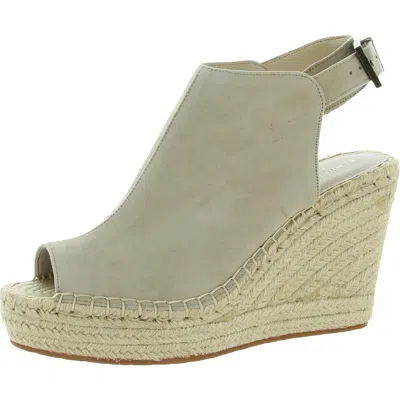 Kenneth Cole New York Olivia Womens Suede Peep Toe Wedge Sandals In Pink