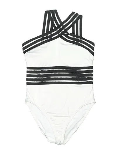 Pre-owned Kenneth Cole New York One Piece Swimsuit In White